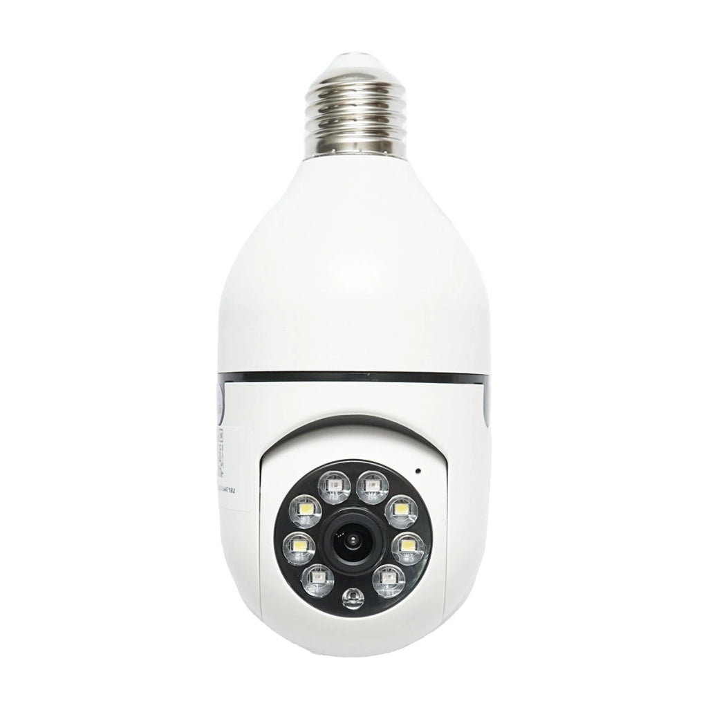 Telecamera di videosorveglianza PTZ con lampadina intelligente, WIFI 2.4G 1080P, tipo lampadina E27 con sensore di movimento e applicazione Tuya