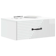 Comodino | Armadio da Notte | Mobiletto da notte a muro Bianco Lucido 49 x 34,5 x 20 cm