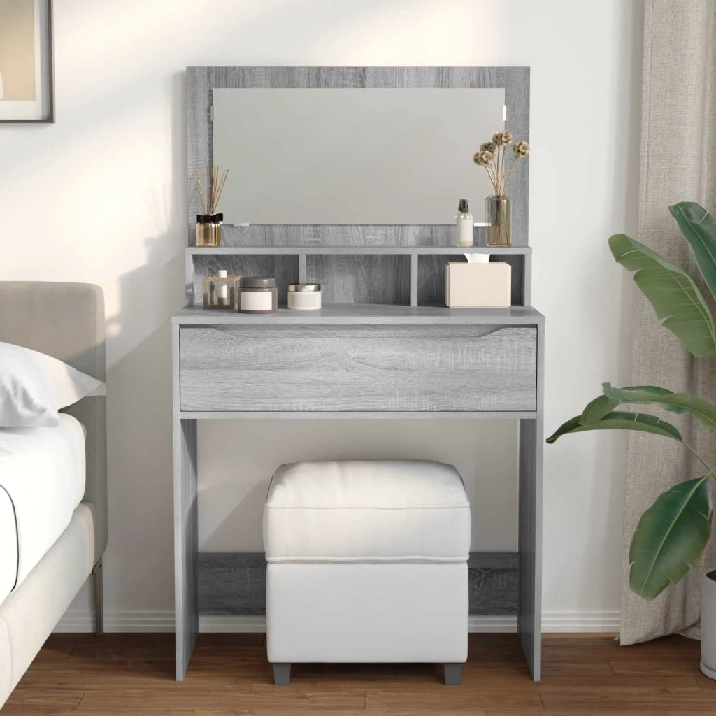 Tavoli da Trucco per Camera da Letto con cassetto Grigio Sonoma 888983