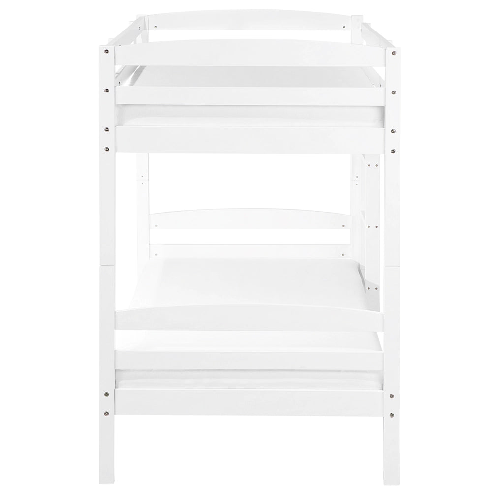 Letto a castello letto doppio in legno di pino bianco singola misura 90 x 200 per bambini in cameretta
