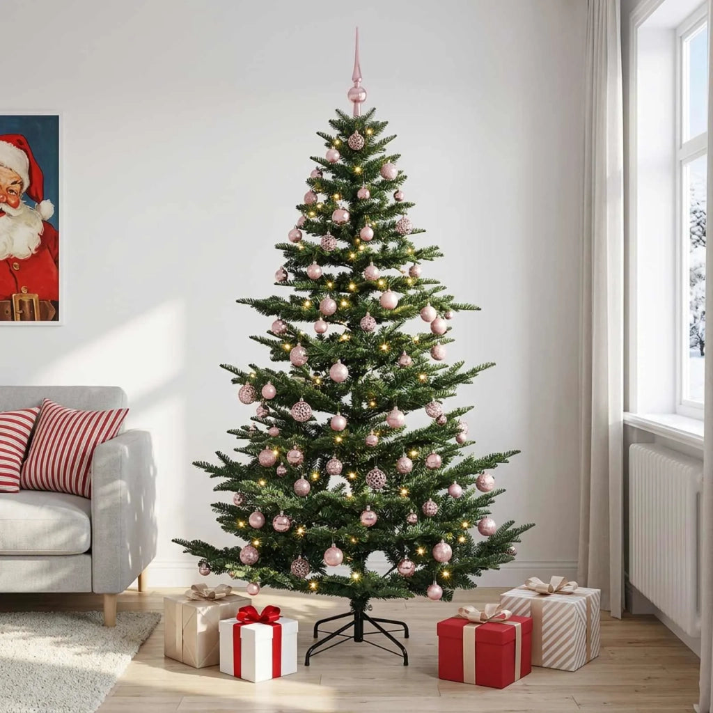 Albero di Natale artificiale con palline 210 cm 300 LED 3466661