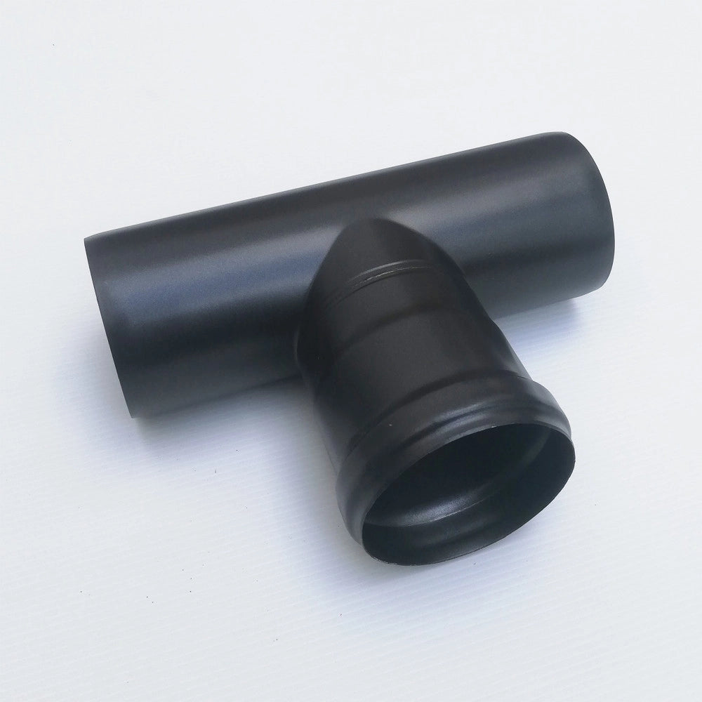 Raccordo a t 90° braga mm codino f nero pellet da 100mm