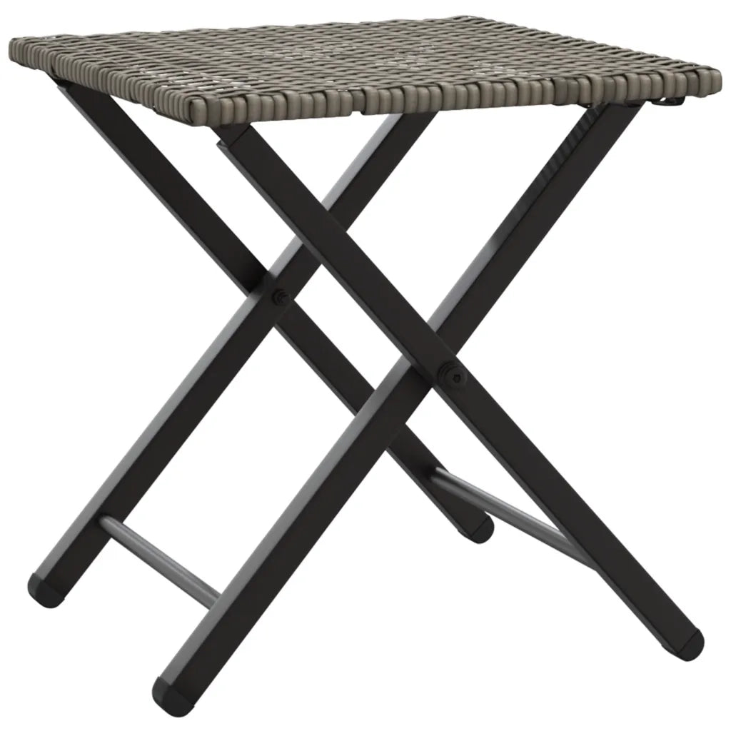 Set da Pranzo da Giardino Pieghevole 5 pz | Set Salotto da Giardino Grigio in Polyrattan