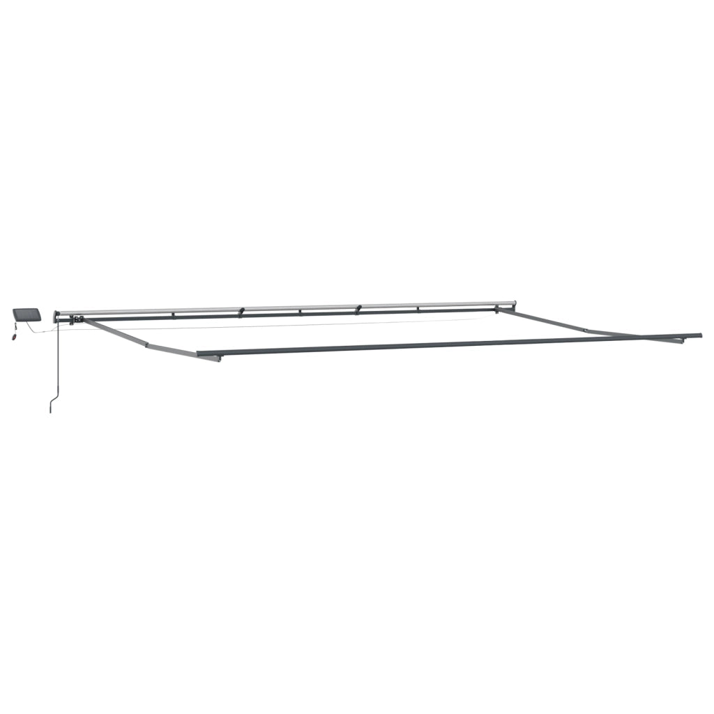 Tenda retrattile manuale con striscia LED multicolore 600x350 cm