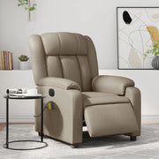Divano Sedia-Poltrona Reclinabile Massaggio Elettrica Cappuccino Similpelle 884250