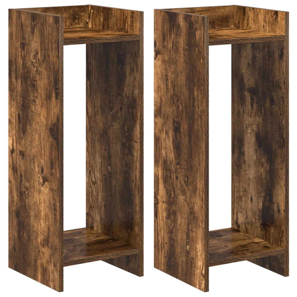 Supporto per piante 2 pcs Quercia Affumicata 30 x 30 x 80 cm 899587