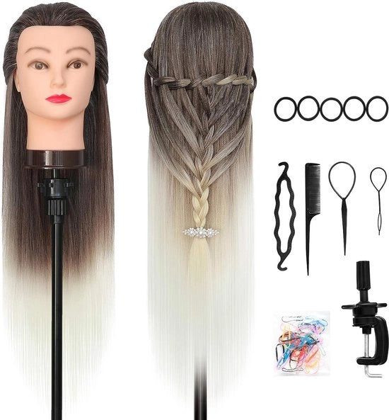 Capo di Prova per Parrucchieri - Capo di Prova con Capelli Umani - Capo di Prova con Capelli Reali - Capelli Umani - Capo di Prova