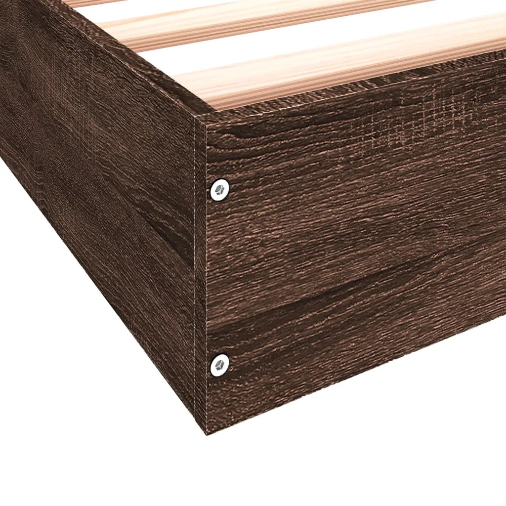 Giroletto senza Materasso Rovere Marrone 100x200 cm Truciolato