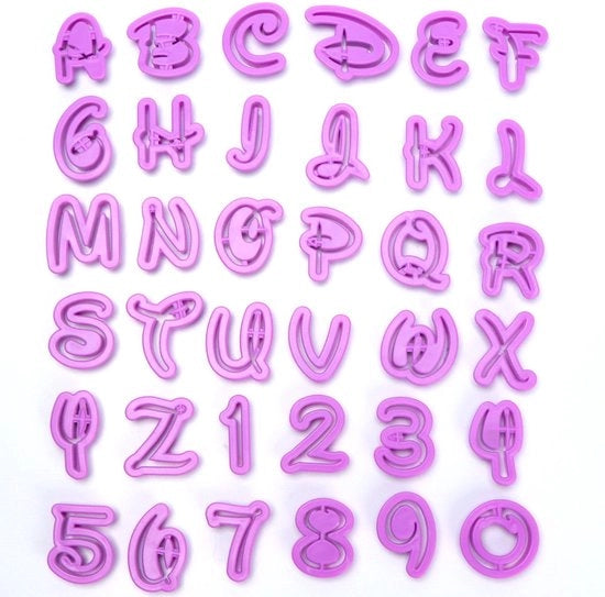 Fondant modelleergereedschap alfabet numeri lettere stampe per dolci forme per torte decorazioni divertenti per feste compleanni celebrazioni 36 pezzi