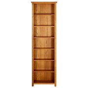 Libreria a 7 Ripiani-Scaffale per Libri-Mobile di Stoccaggio 60x22x200 cm in Legno Massello di Rovere