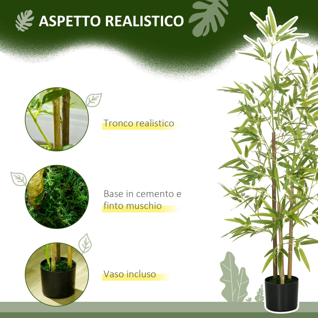 Pianta Artificiale di Bamb¨´ 120cm ¨C Xylo ¨C Con Vaso Incluso per Interno