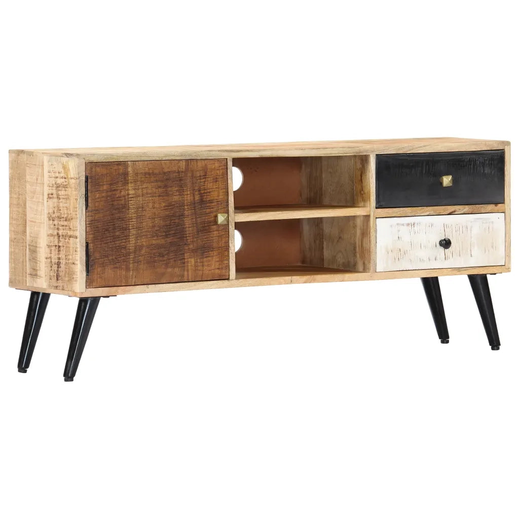 Mobile Porta TV 115x30x47 cm in Legno Massello di Mango 282878