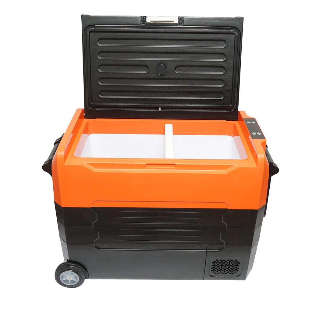 Frigorifero per auto 47L con compressore 12-24-220V, 45W tipo trolley 726x390x513mm