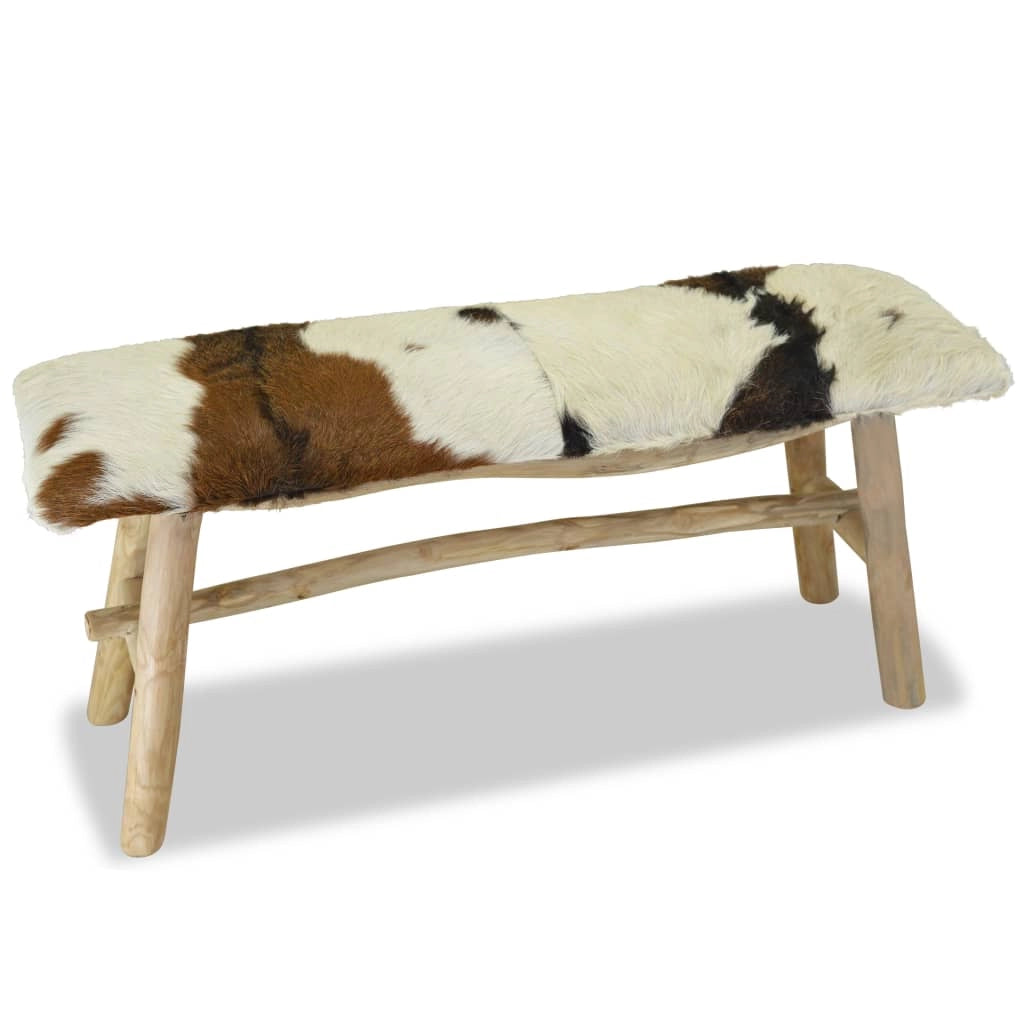 Panca 100 x 30 x 45 cm vera pelle teak 02_0021262