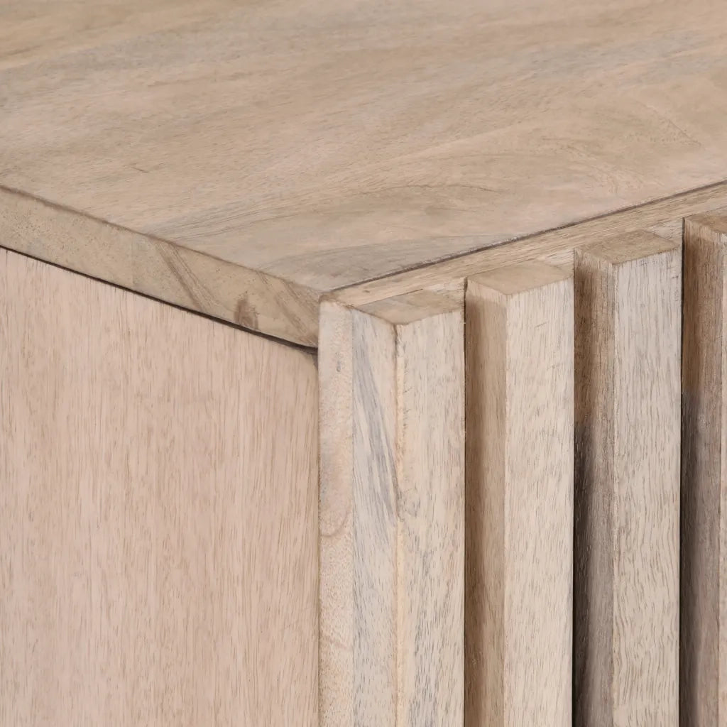 Credenza | Madia | Buffet da pranzo | Armadio da pranzo 80x34x75 cm in Legno Massello di Mango
