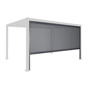 tenda laterale avvolgibile alluminio e textilene per pergola, 4m,