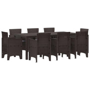 Set da Pranzo per Giardino 9 pcs Marrone Polipropilene 3378580