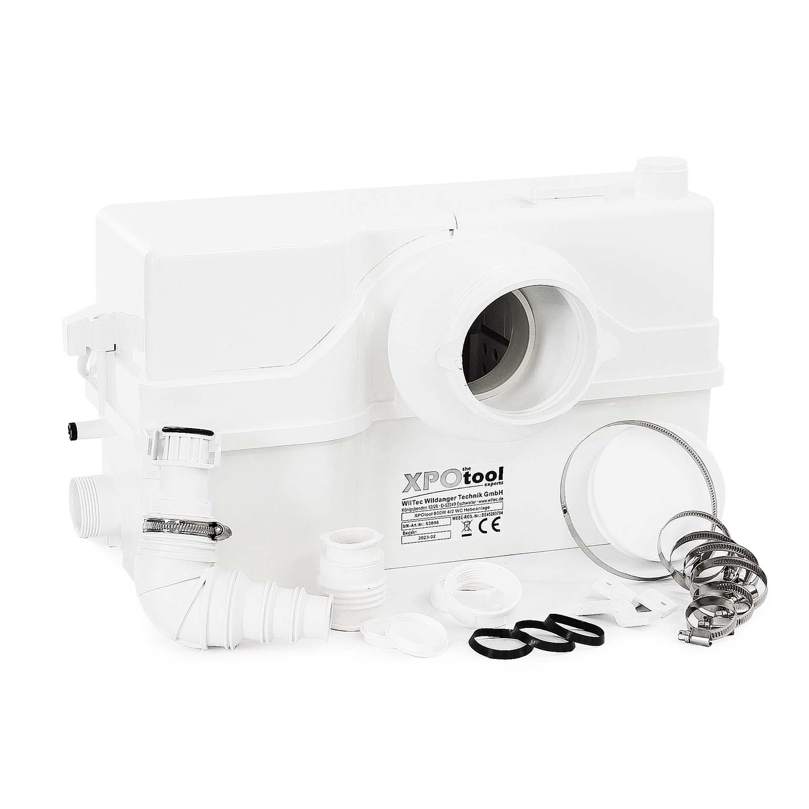 Stazione di sollevamento 4/2 con trituratore WC 800 watt Pompa per acque reflue