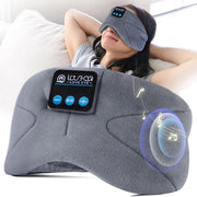 Slaapmasker con Cuffia Bluetooth, Occhiali da Sonno con Tecnologia Luce Oscura 100%, Ideali per Viaggi, Pisolini, Yoga e Meditazione per Uomo e Donna (Grigio)