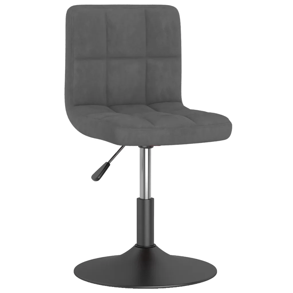 Sedie da Pranzo Girevoli 2 pz Grigio Scuro in Velluto 334264