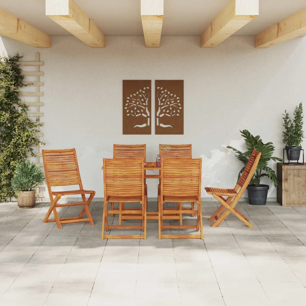 Set da Pranzo per Giardino 7 pcs Marrone 3375755