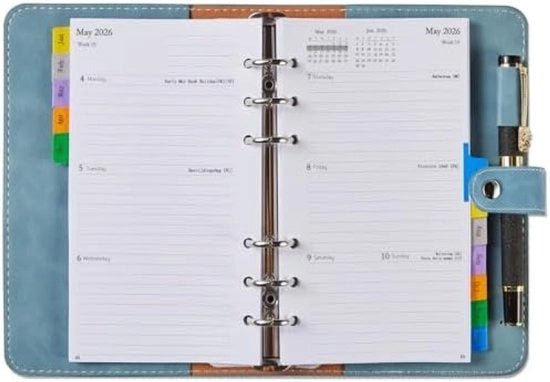 Agenda Compatta 2026 con Vista Mensile - Formato Portatile