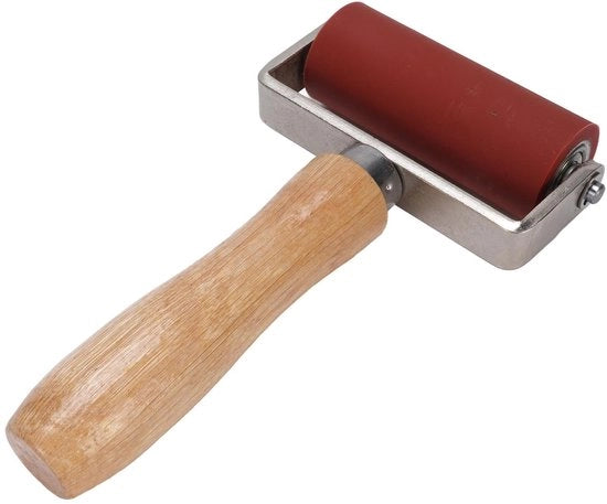 Rotolatore a alta temperatura con alta resistenza - Rotolo in silicone - Maniglia ergonomico - Sostituibile supporto - Diametro del rotolo 32 mm - Larghezza del rotolo 80 mm - Rotolatore a pressione