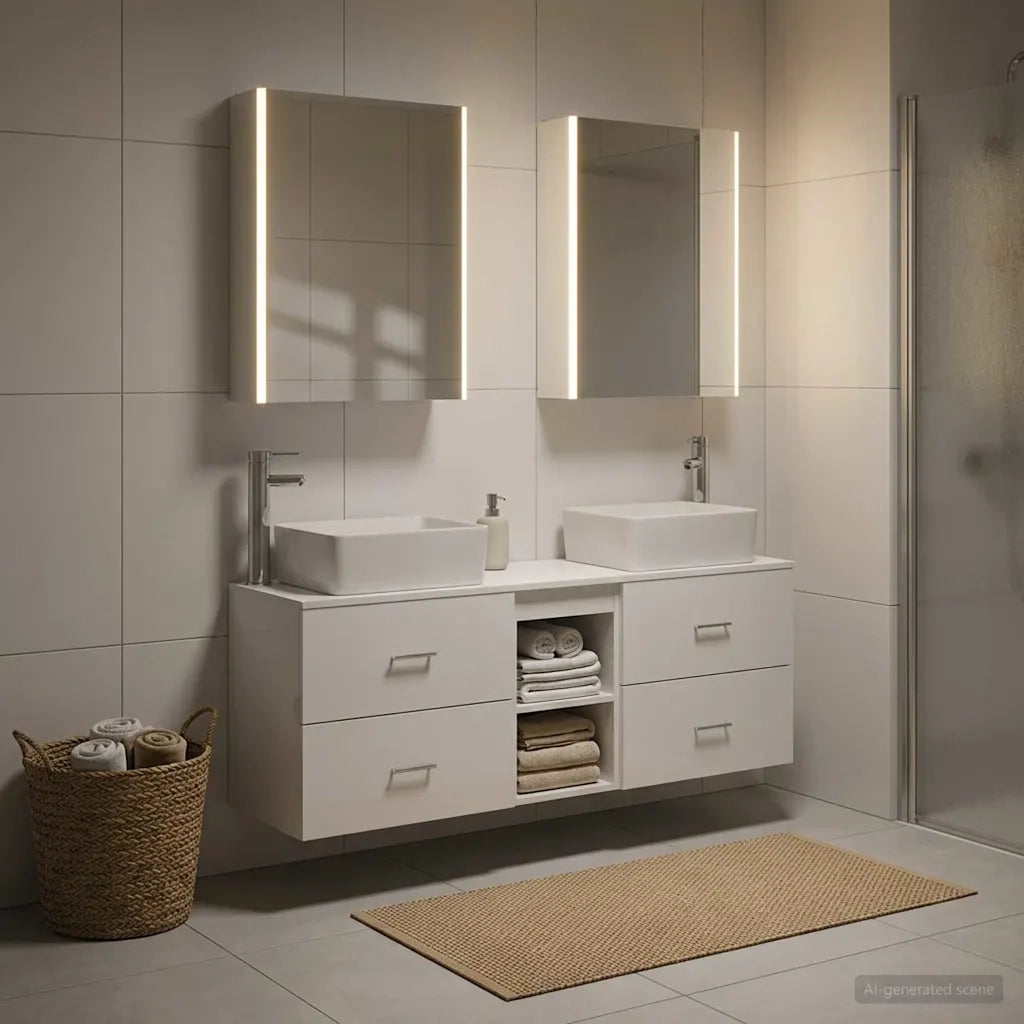 Set di mobili per il bagno 5 pcs Bianco 3406847