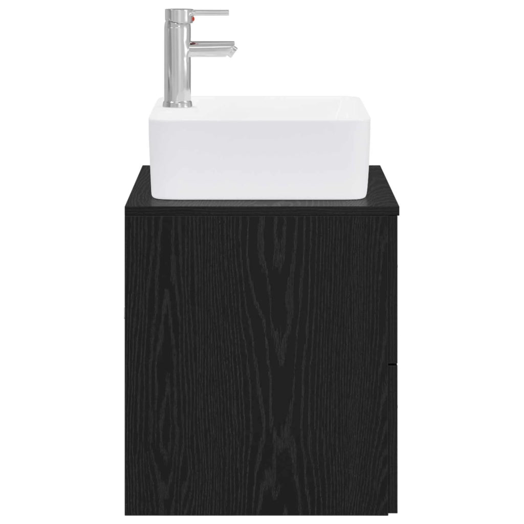 Set di mobili per il bagno Rovere Nero Legno ingegnerizzato 3404383