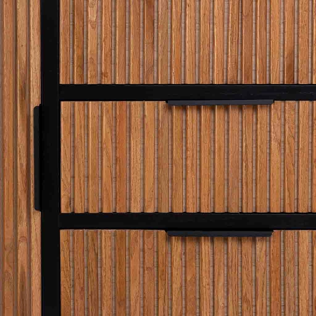 Vetrina con 3 ante e 3 cassetti, legno, 100x40x135h cm