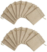 Sacchetti di juta 50 pezzi - 9 x 7 cm - Regali - Sacchetti decorativi - Sacchetti di lino - Cordino - Sacchetti regalo