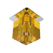 Plafoniera quadrata SK-18 1xG4 cristallo arancione Candellux