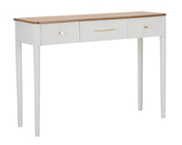 Console Fissa Matera 107x80x37 cm in Legno MDF e Ferro Bianco/Marrone