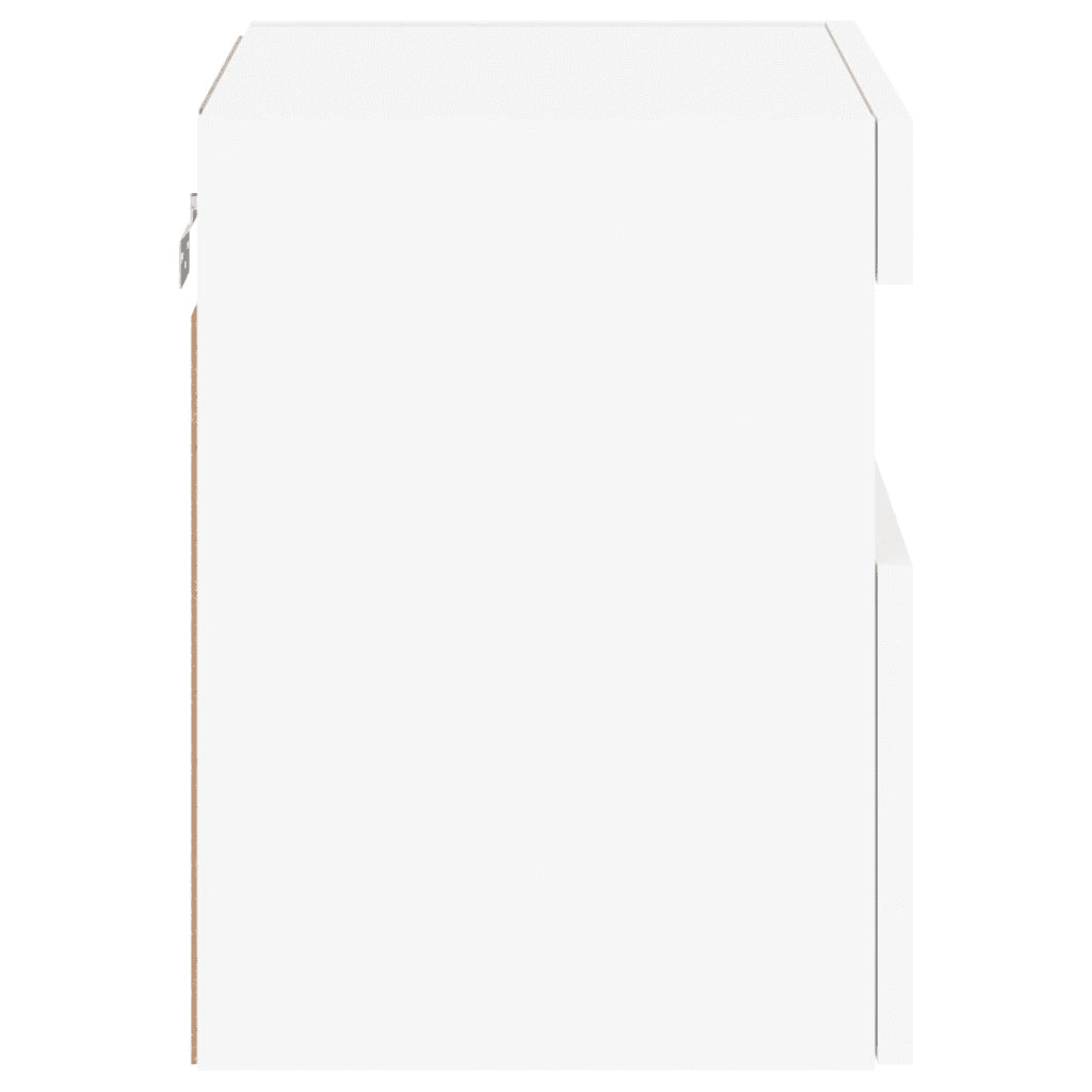 Mobile TV a Parete con Luci LED Bianco 40x30x40 cm 837169