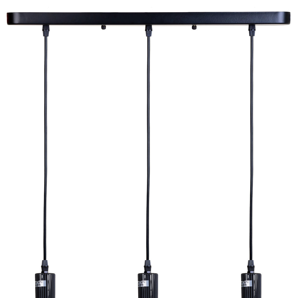 Plafoniera in metallo nero 58x15x90h