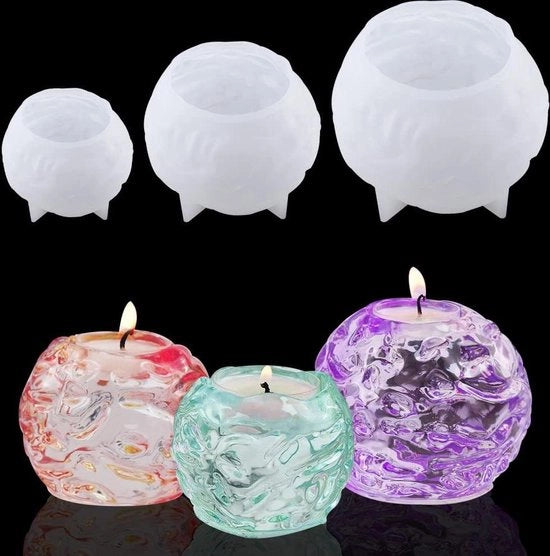 Kit di modelli per candele in silicone - Onde di luce per candele in silicone - Kit per candele in silicone - Decorazione per tavola da cena DIY
