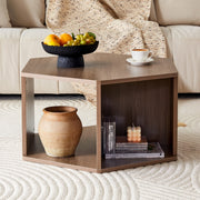 Tavolino da salotto esagonale multifunzionale - Zephmum- 79x69.4x40 cm - Design moderno facile da montare