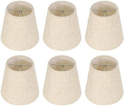 6 Pack Copricapelli di Lino per Lampade da Tavolo e Lampadari
