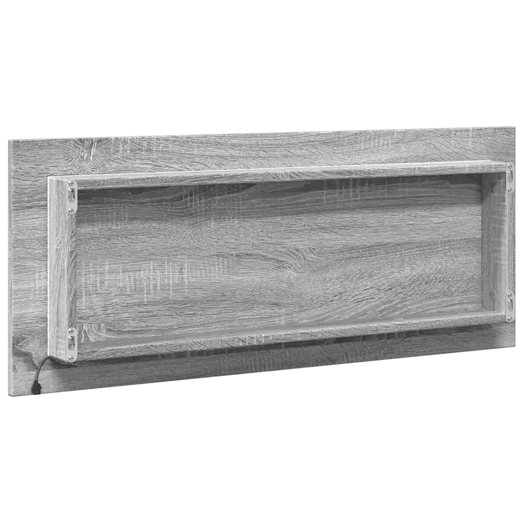 Specchio da Bagno con LED Grigio Sonoma 100x8,5x37cm Truciolato 856273