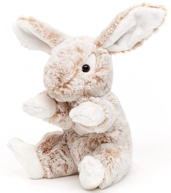Orecchino di Coniglio con Piuma Superfina e Orecchie Molli - 22 cm Altezza
