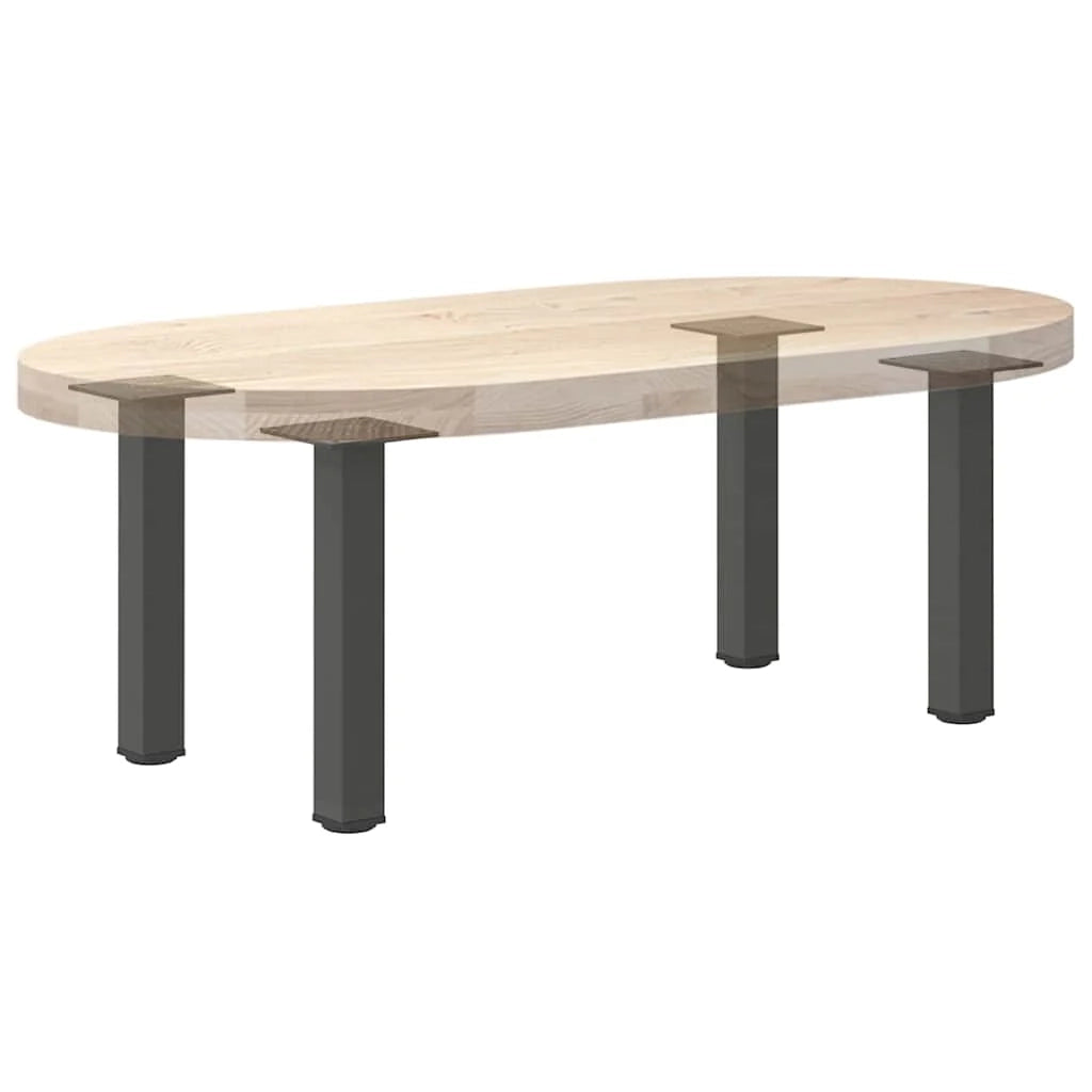 Set di 4 gambe moderne regolabili per tavolino da caffè 30 x 32 cm in acciaio antracite 02_0056748