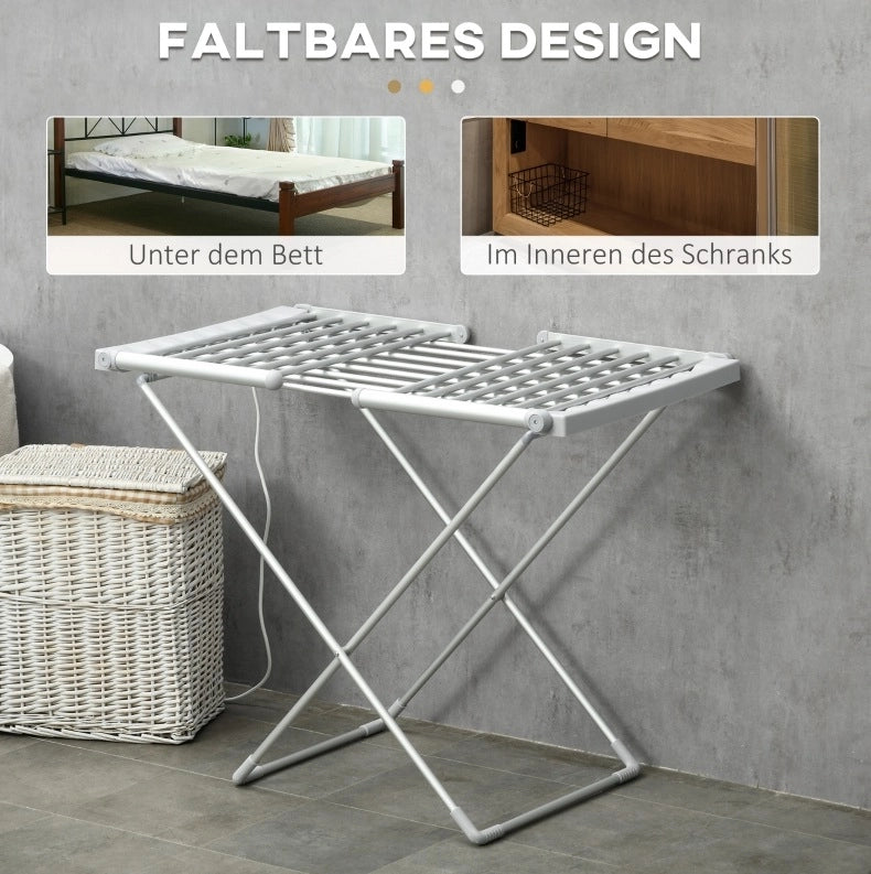 Stendibiancheria elettrico pieghevole 230 W in alluminio