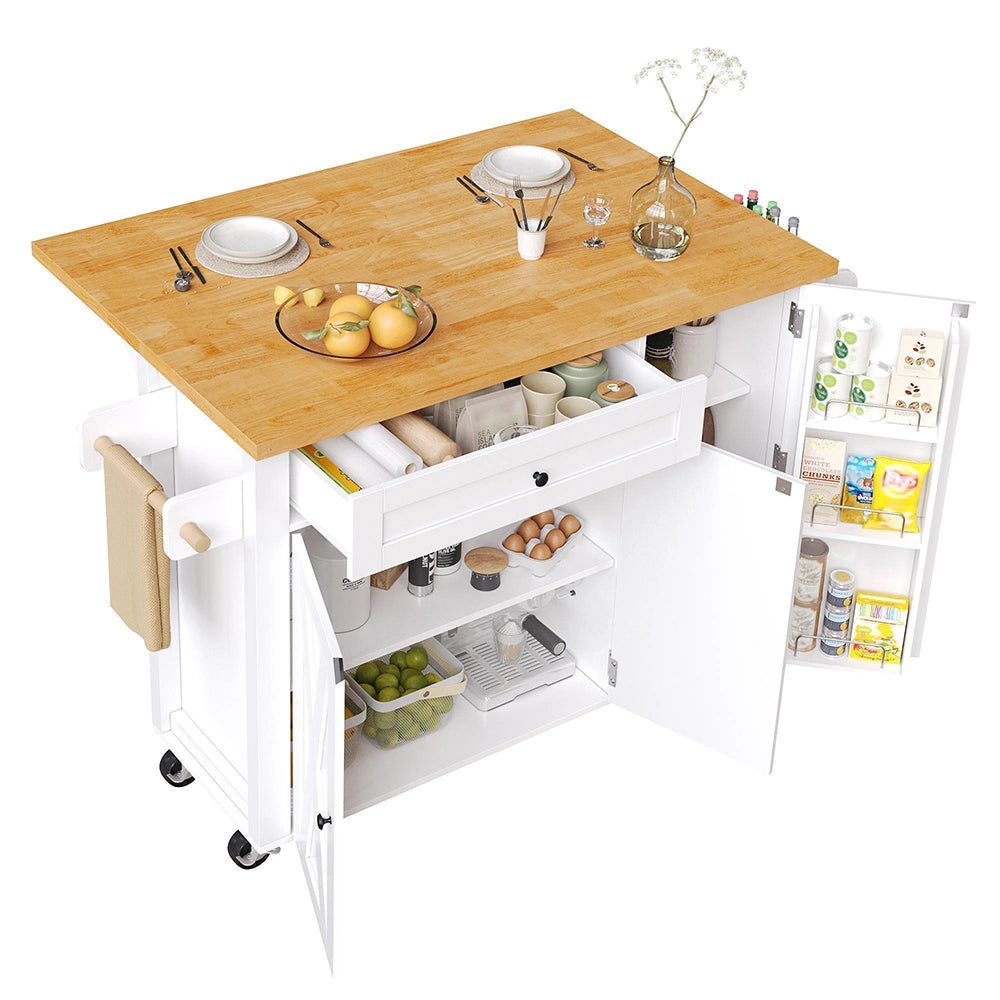 Isola cucina scorrevole - Xylo - 99x70x90cm 3 ante 1 cassetto