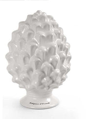 PIGNA BIANCA IN CERAMICA IDEA ARREDO 14X14X22 CM DA TAVOLO ARTIGIANI D'ORIENTE