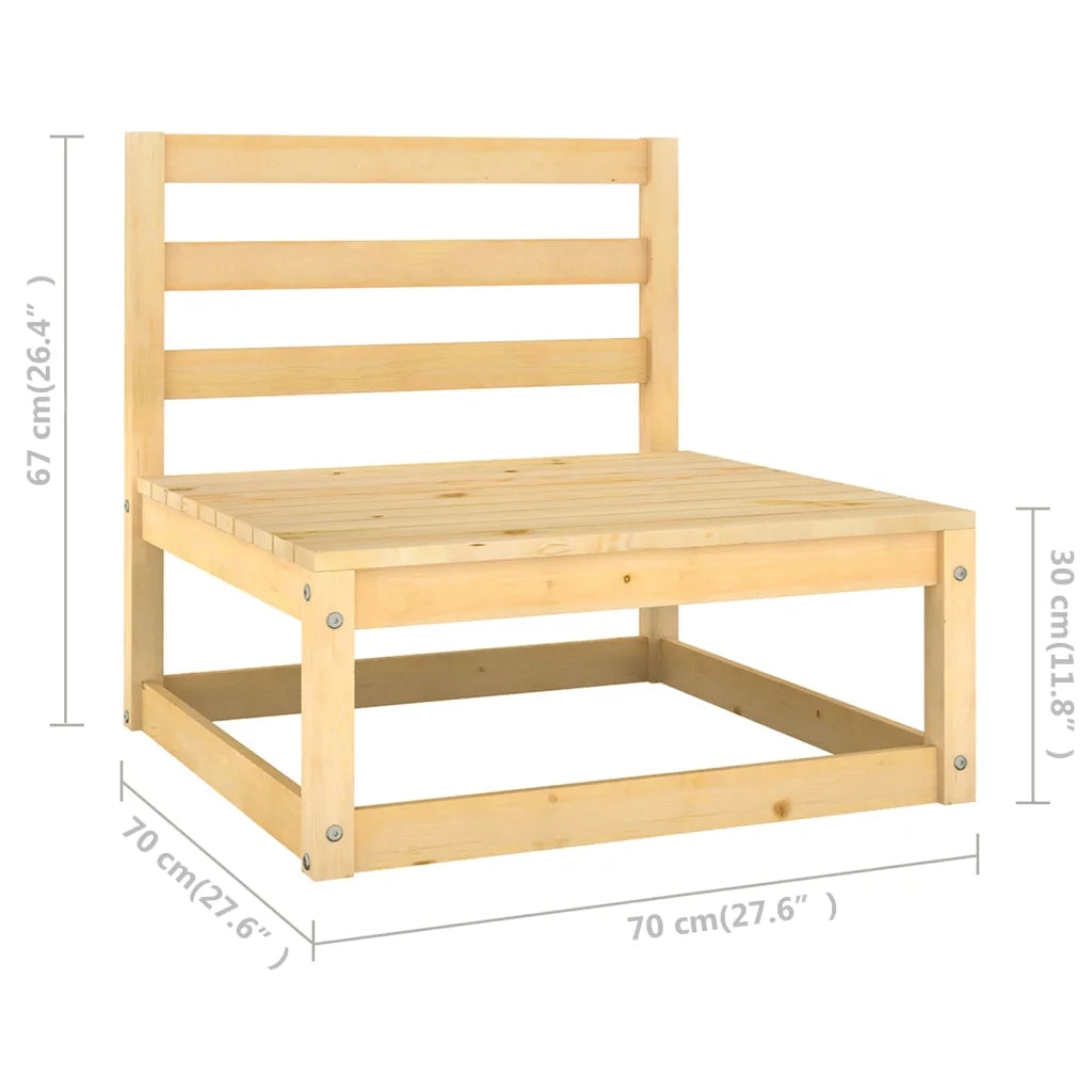 Set Salotto Giardino 8 pz Cuscini Antracite Legno Massello Pino 3076749