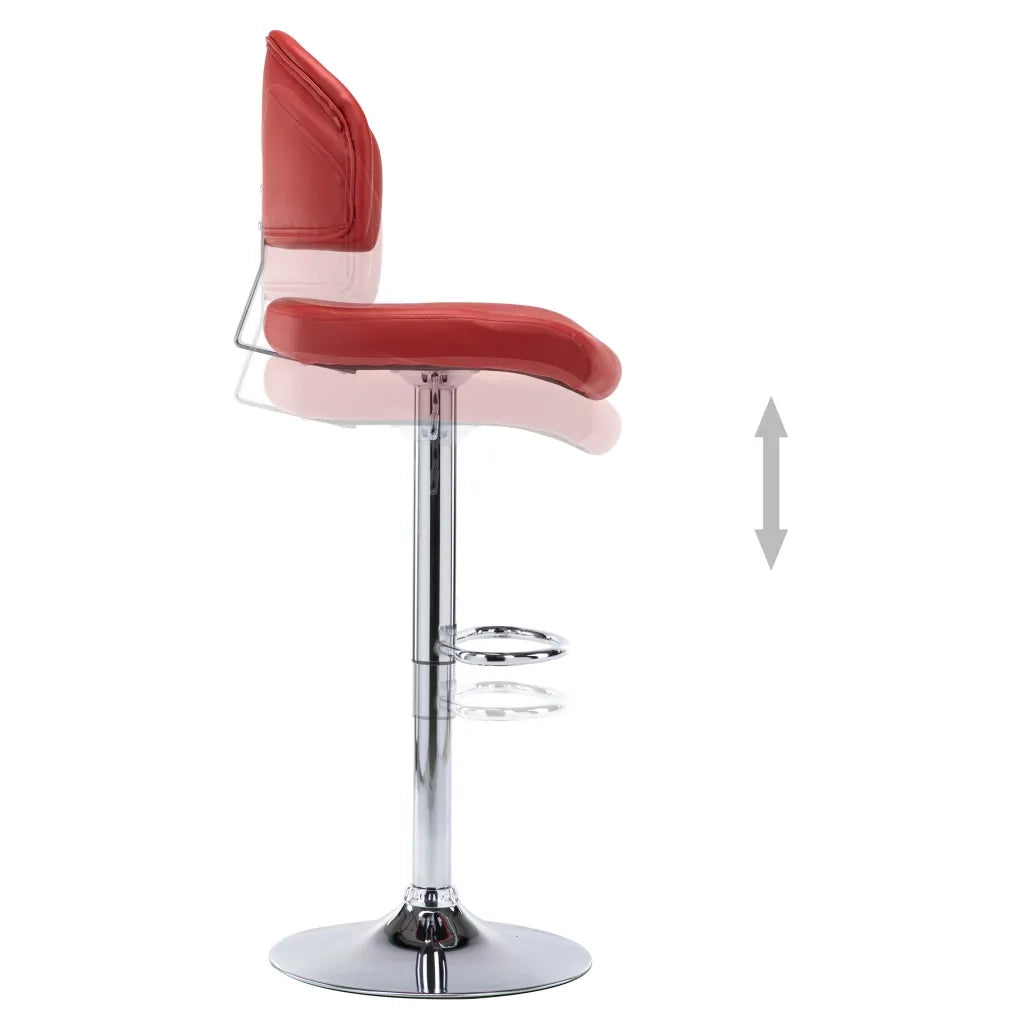 Sgabello da Bar Rosso Vino in Similpelle cod mxl 64735
