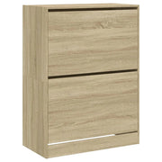 Scarpiera mobile contenitore per scarpe mobile per ingresso/corridoio/soggiorno 2 cassetti a ribalta marrone Sonoma 02_0021340