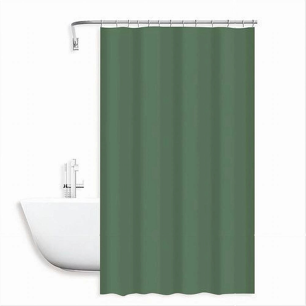 Trade Shop - Tenda Doccia Antimuffa Impermeabile Poliestere 180x200cm Ganci Bagno Verde 79858 -