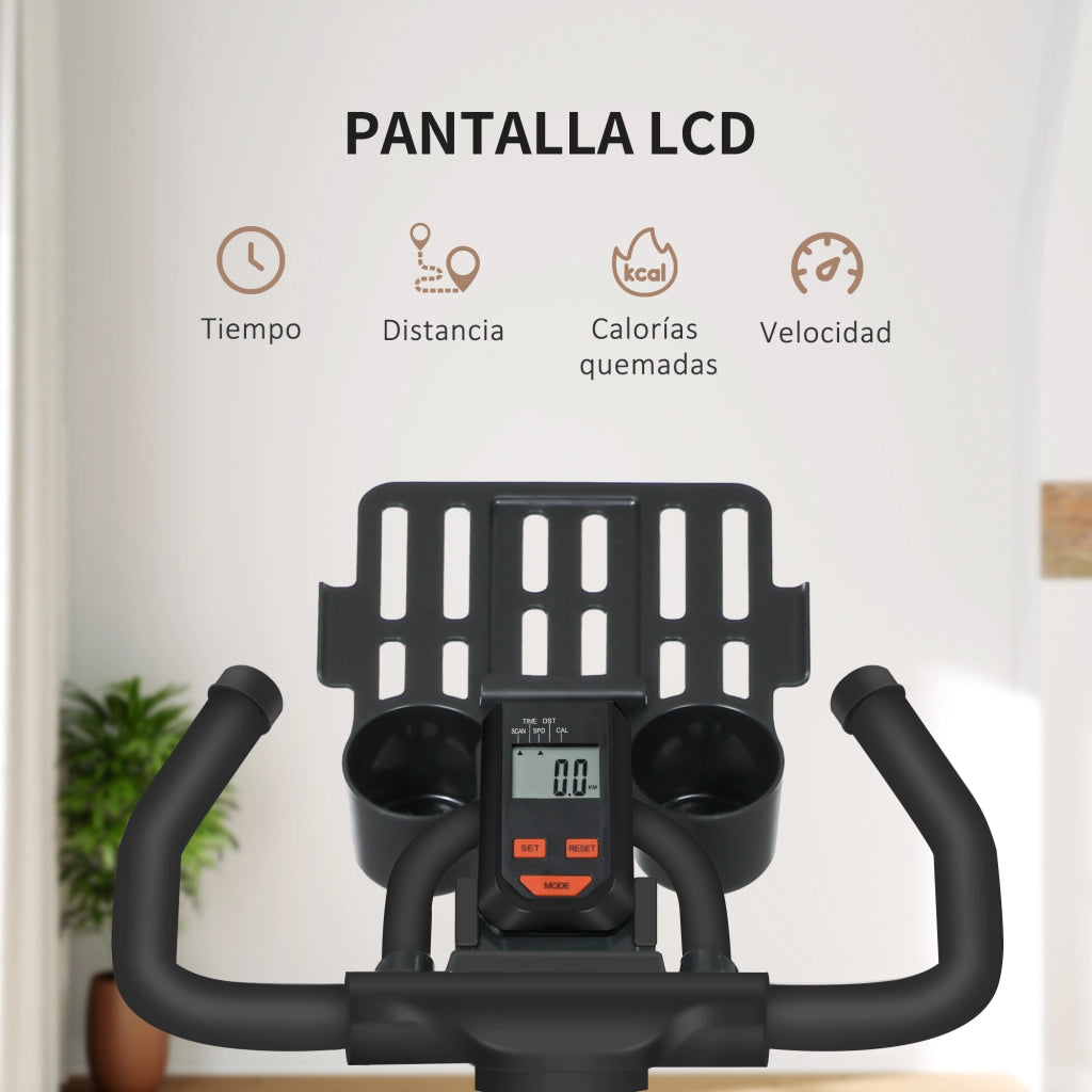 Bicicletta Statica ¨C zephmum ¨C Blu, Resistenza Regolabile, Volano 8 kg, LCD