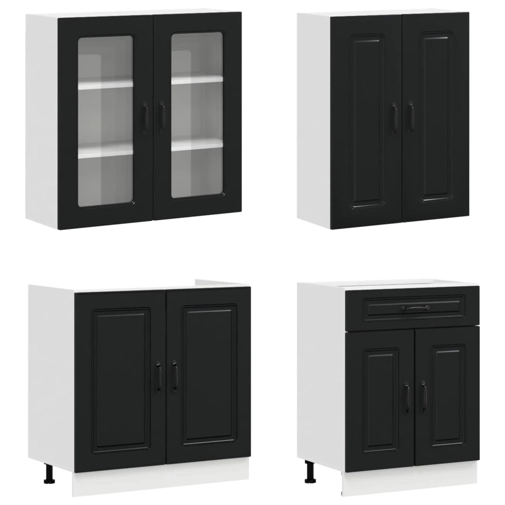 Unità Cucina KALMAR 8 pcs Nero Legno ingegnerizzato 3438184